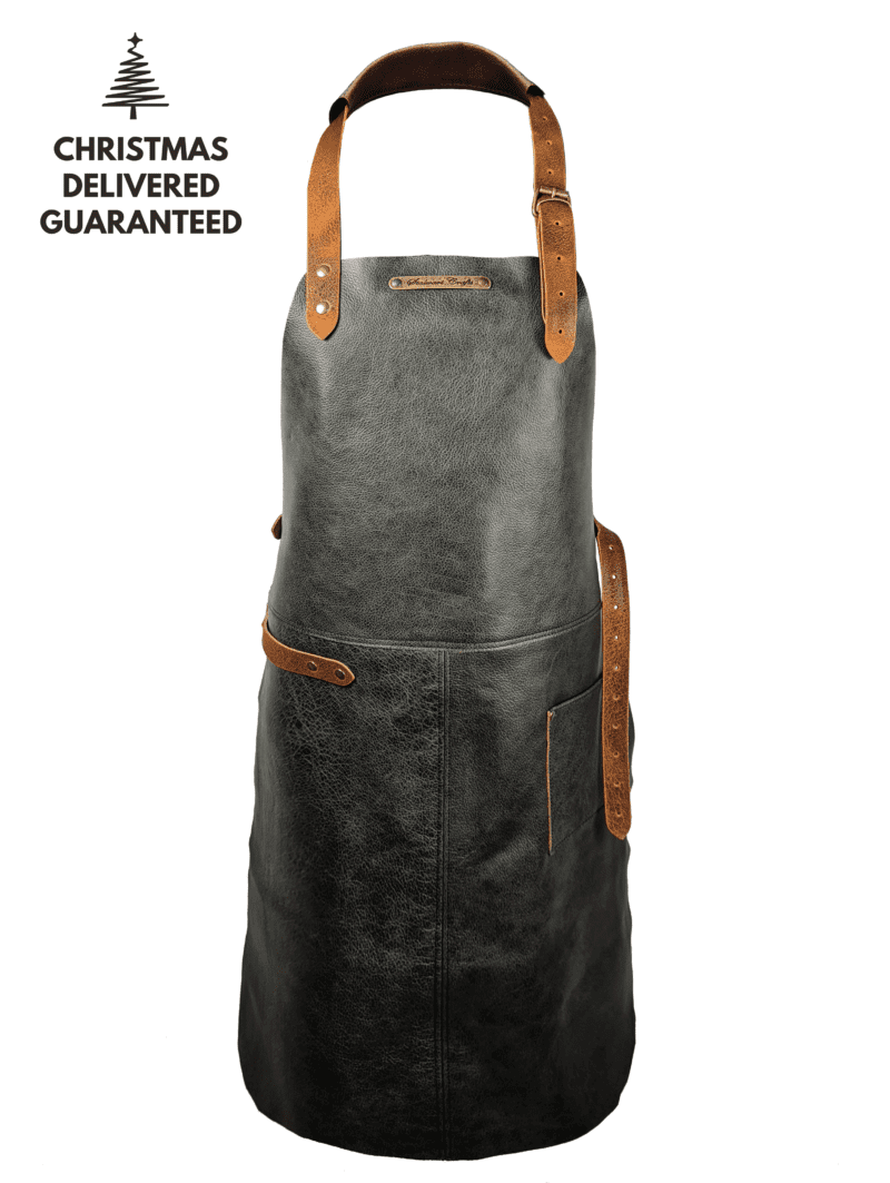 Deluxe Black Basic leather apron - Christmas guaranteed