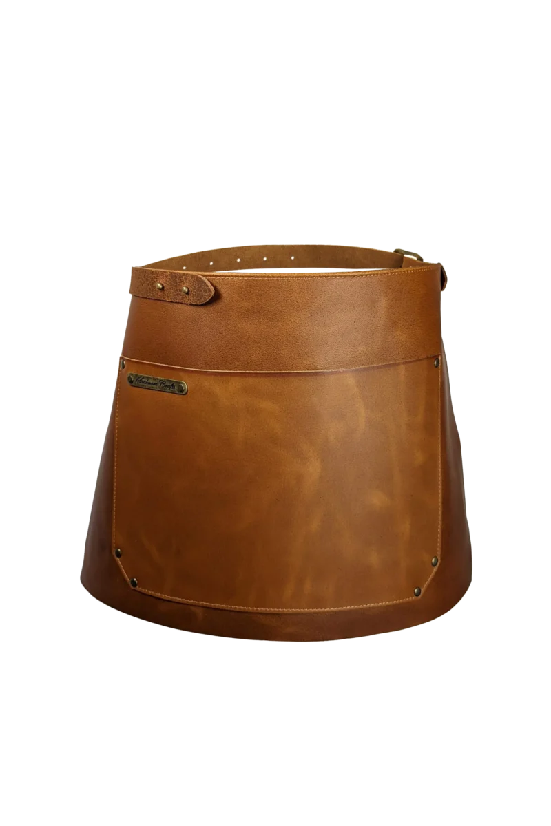 Short Waist Waiter Apron - Rustic Leather