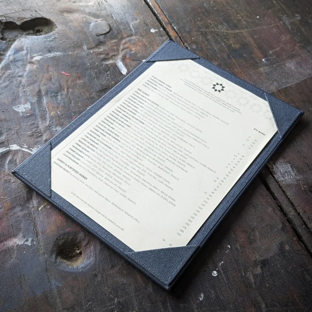 panel board menu cover
